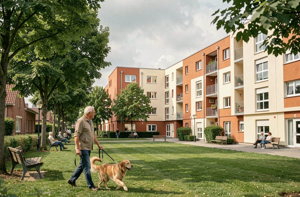 Résidence sociale rénovée par Angers Loire Habitat dans un quartier d'Angers