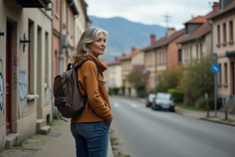 Femme d'âge moyen dans le quartier de Chambéry