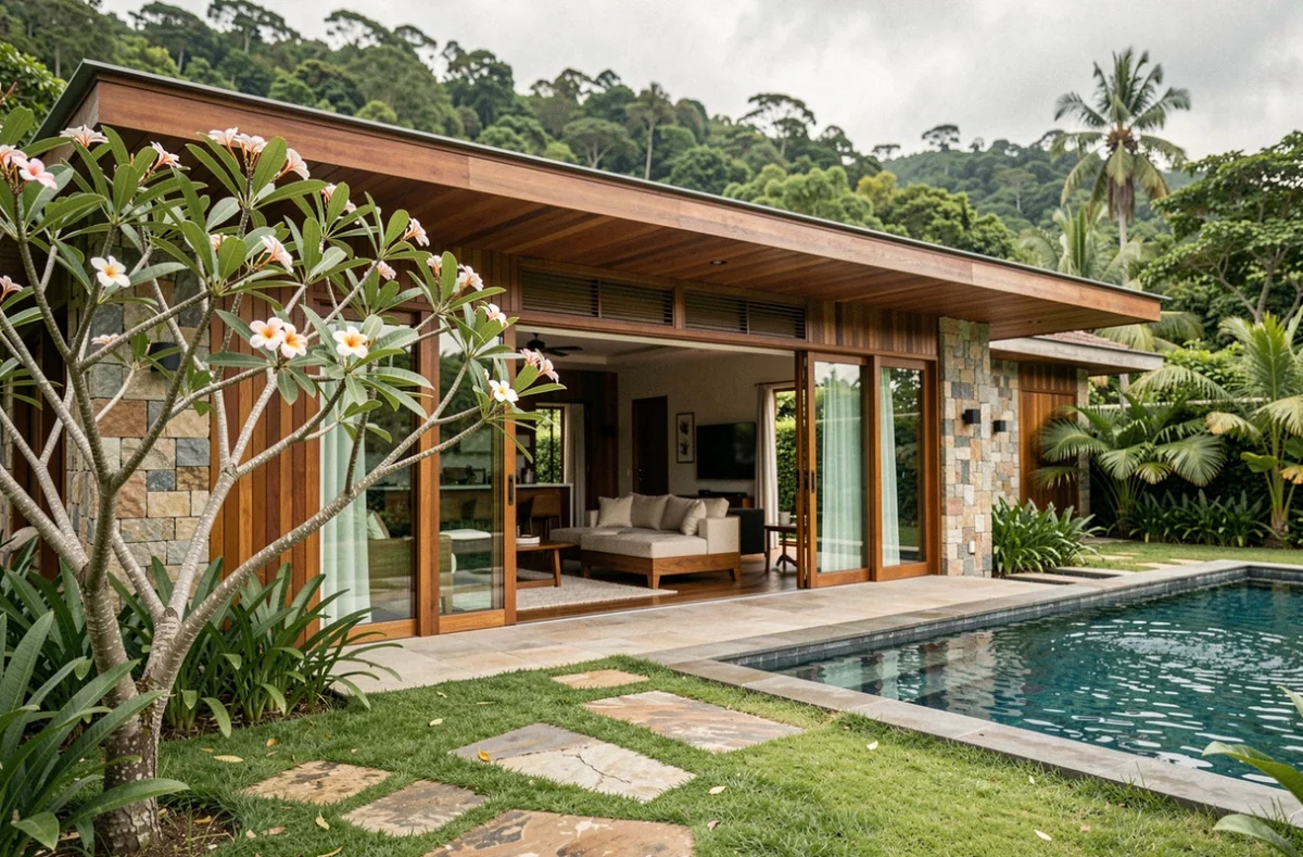 Villa moderne de luxe à vendre à Koh Samui avec jardin tropical et piscine privée